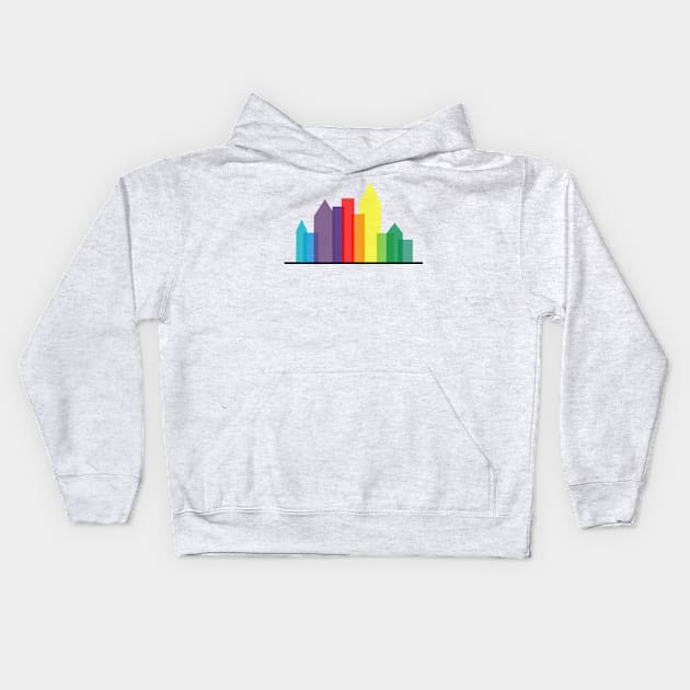 minimalist skyline Kids Hoodie by gustavoscameli